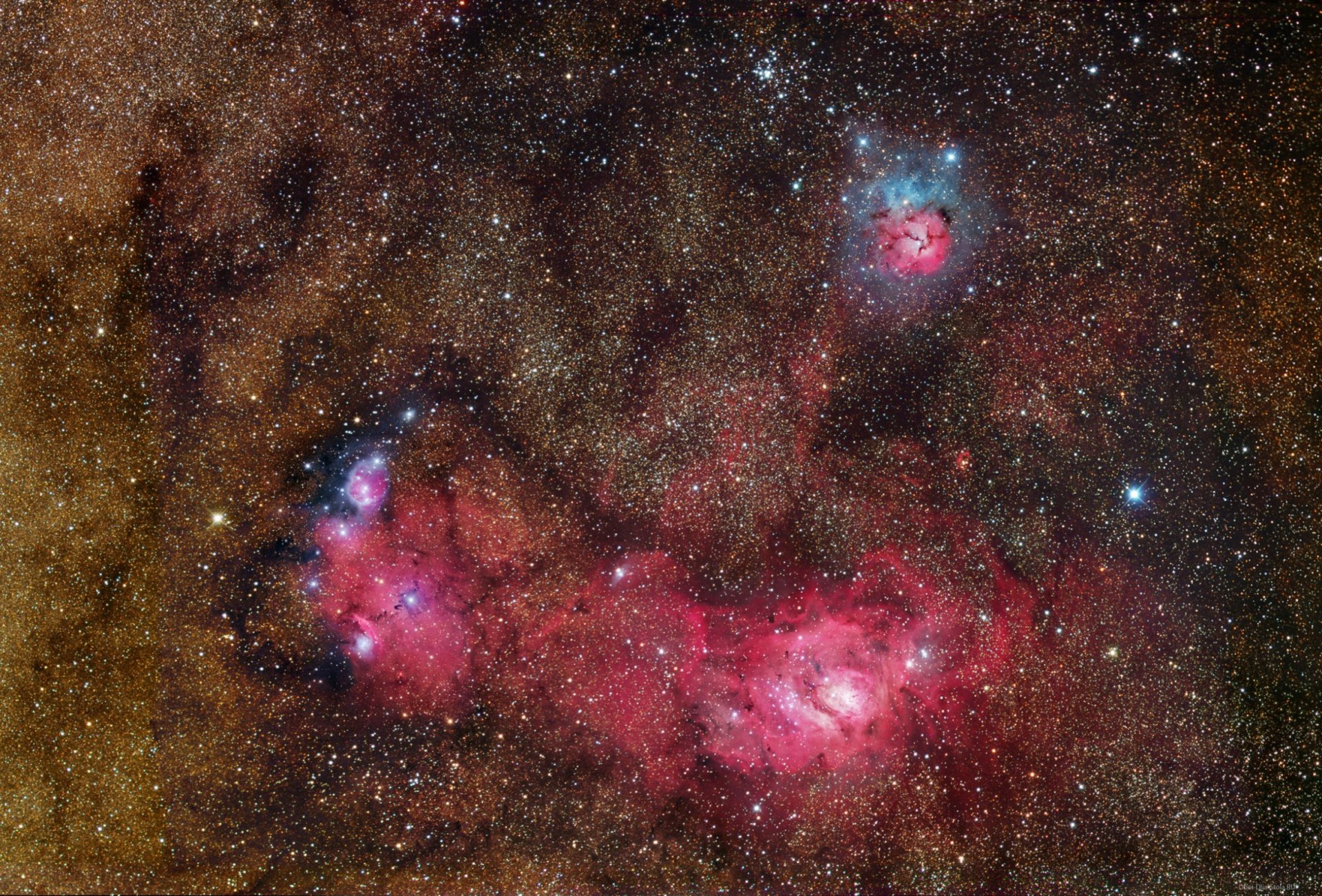 lagoon nebula archer cluster