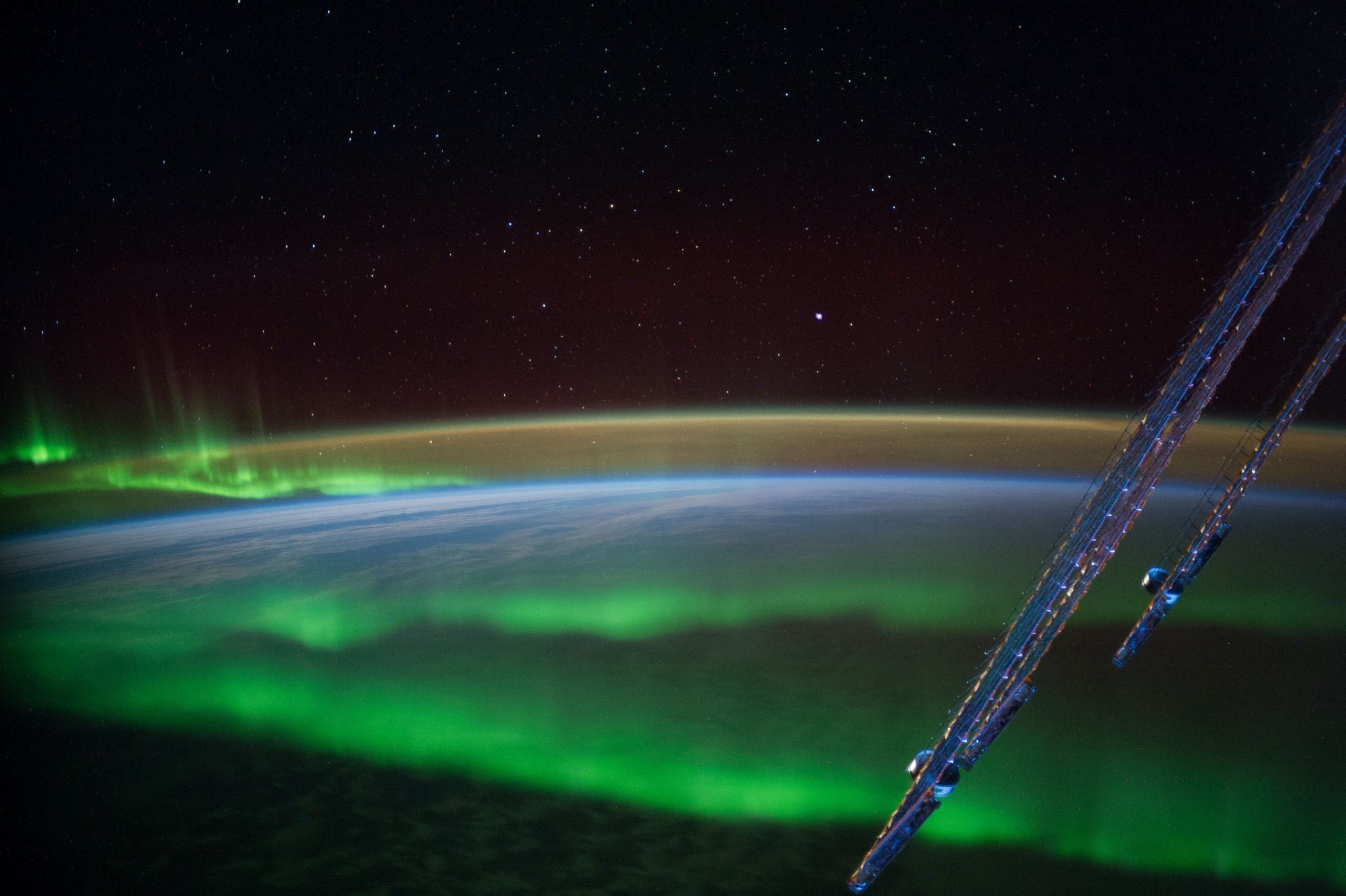 tierra espacio estrellas planeta aurora boreal