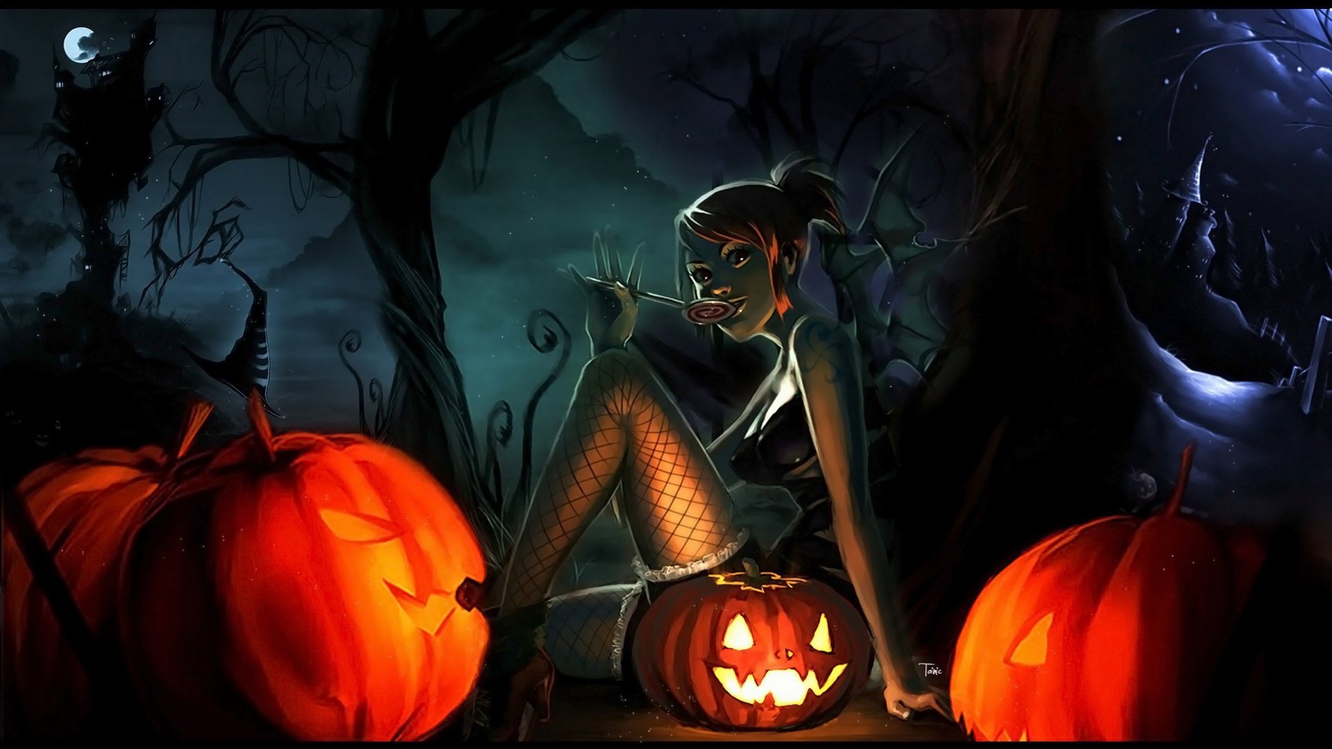 nami one piece kapelusz cukierki halloween dom dynie