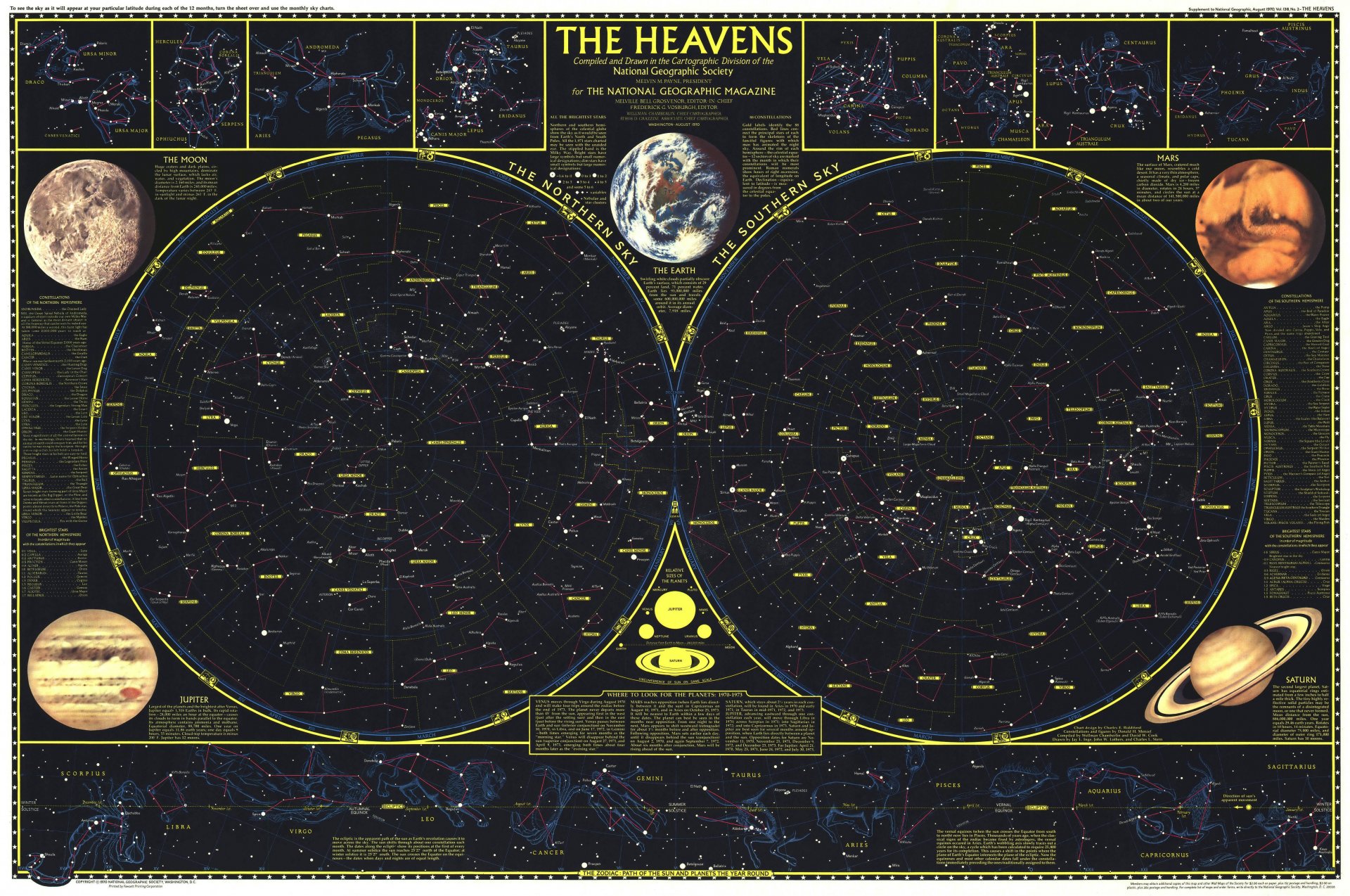 cielo mappa spazio stelle zodiaci