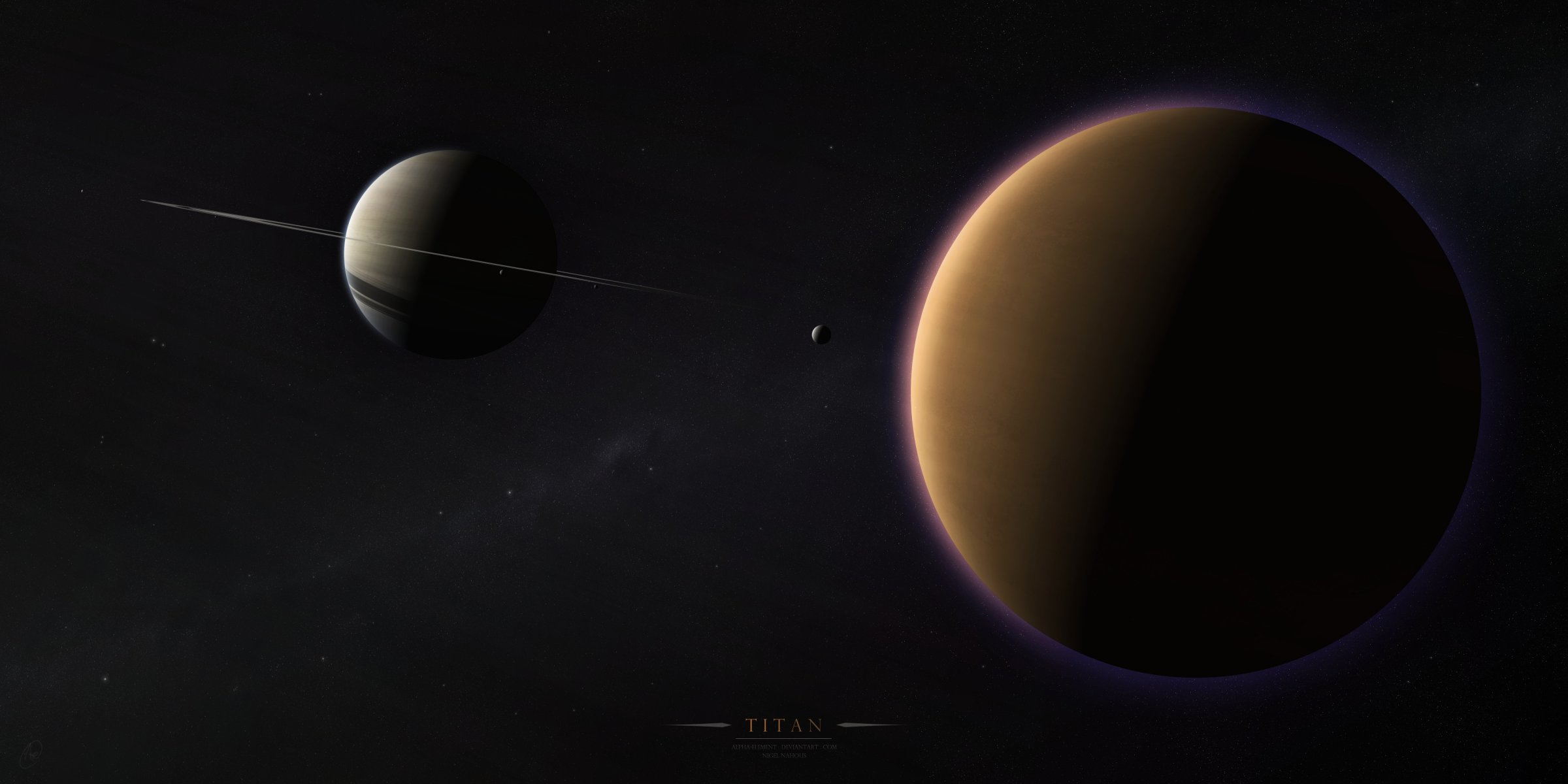 titan satellites saturne géant gazier anneaux système solaire voie lactée