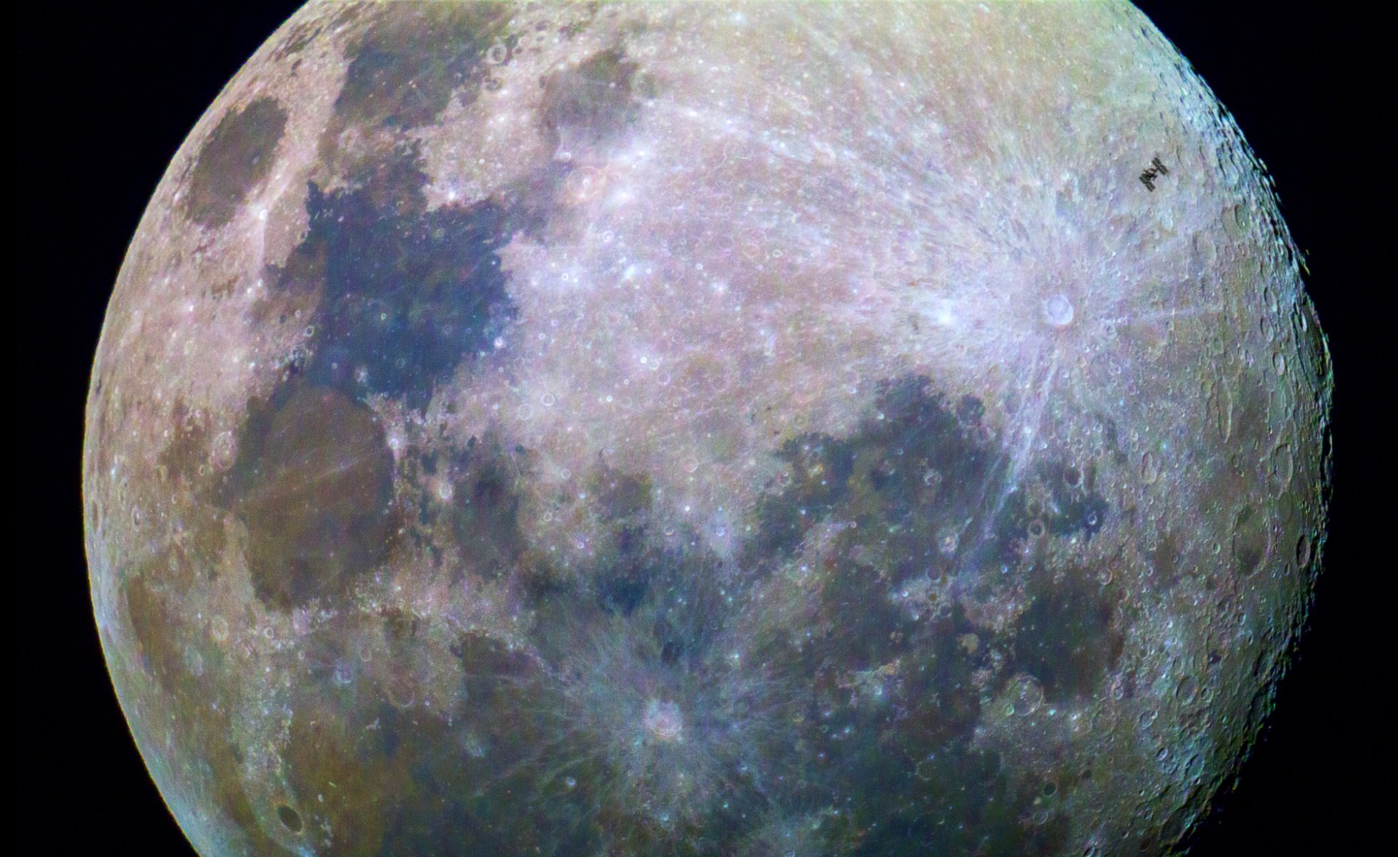 luna contorni satellite superficie