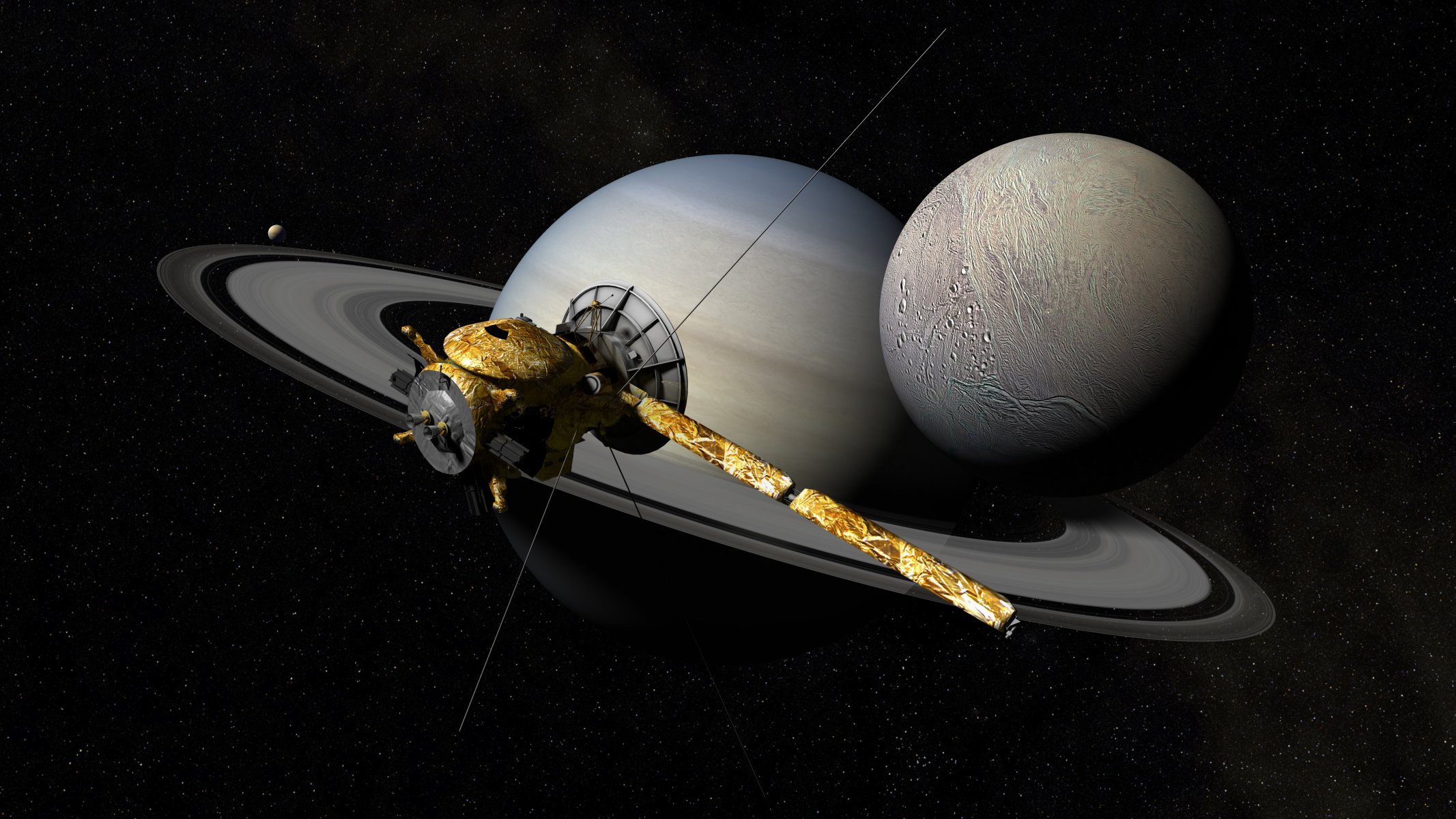 cassini-huygens automatique vaisseau spatial saturne espace étoiles