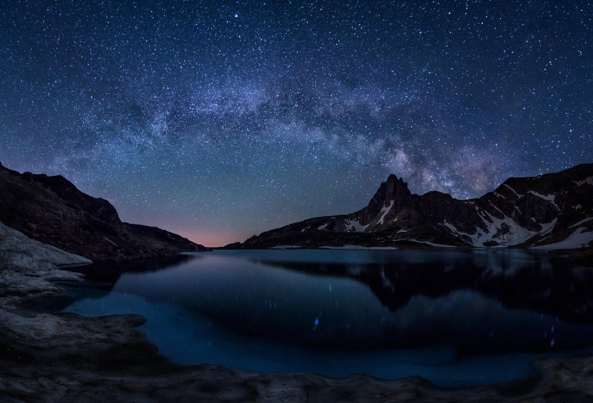 via lattea bulgaria haramiata lago bliznaka sette laghi rila montagne rila parco nazionale rila specchio riflessione stelle misteri