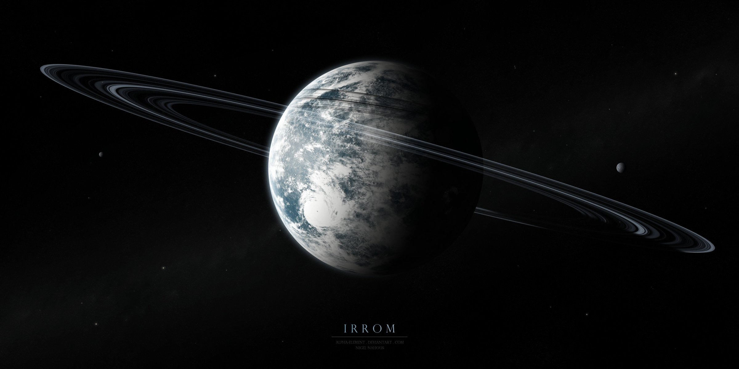 irrom space planet satellites darkness space