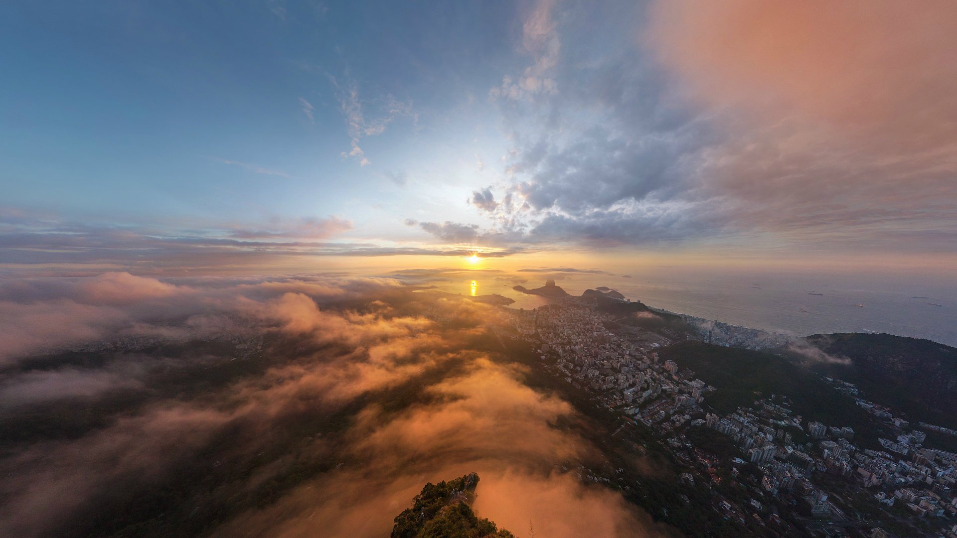 rio de janeiro рио-де-жанейро город солнце восход