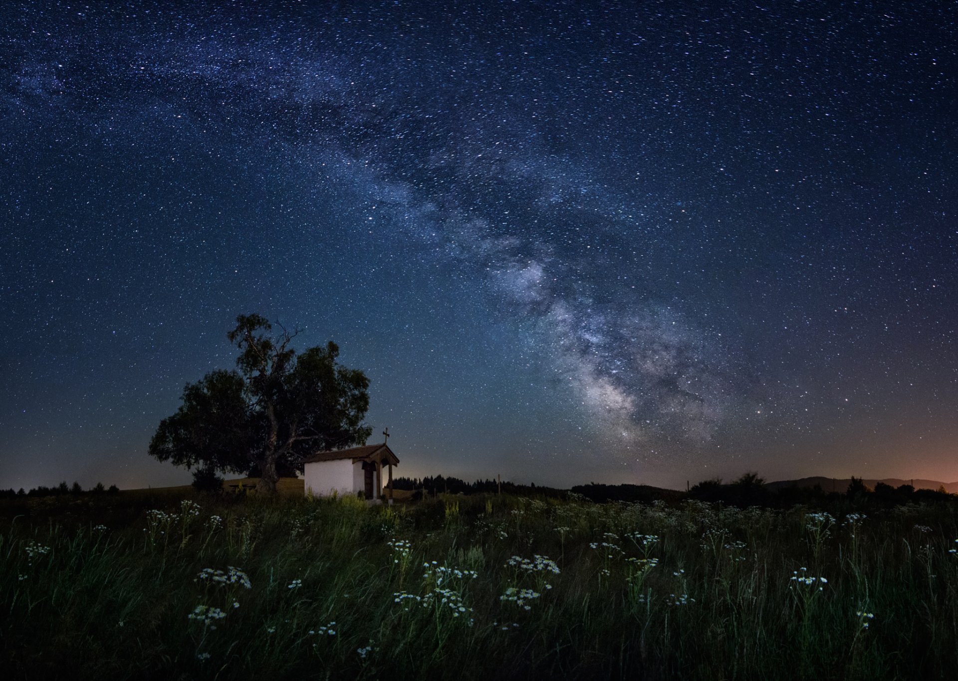 milky way st. cyprian chapel bulgaria plan the field tree flower star mystery