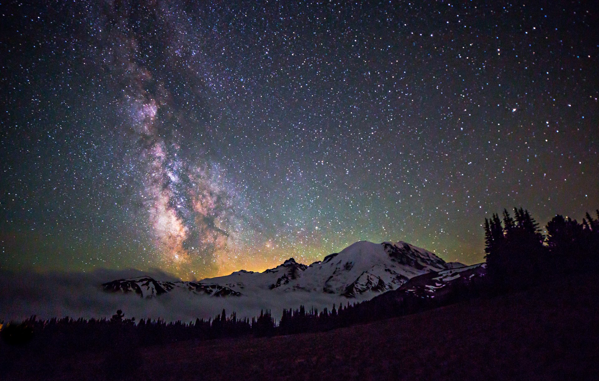 espace étoiles nuit espace voie lactée paysage