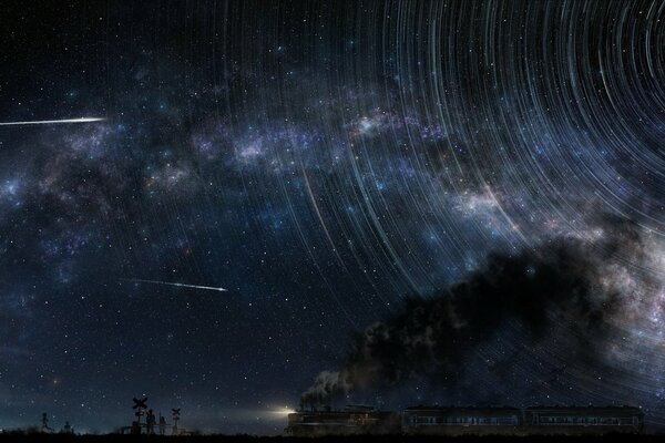 Cielo notturno e Luna nelle stelle