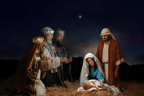 Die Geburt Christi in der Sternennacht