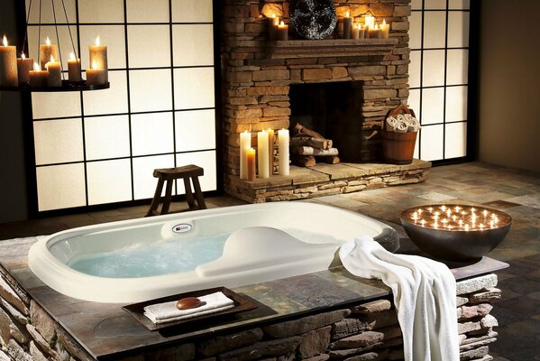Relaxing stylish bath