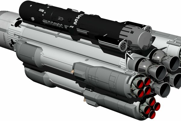 Modello 3D del missile da crociera Intercontinentale Buran