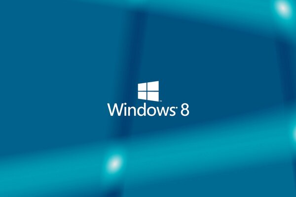 Logo de la marque Windows 8 sur fond bleu