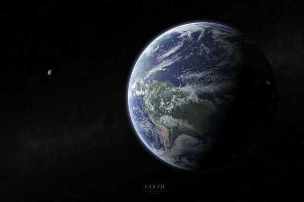 Изображение земного шара в космосе