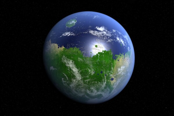 Superficie del planeta Tierra. Inmensas extensiones de agua de la tierra