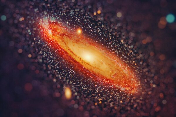 Galassia di fuoco a spirale di Andromeda M 31