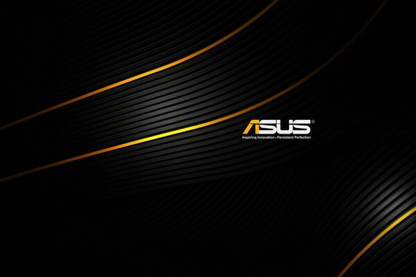 Logo ASUS na czarnym tle