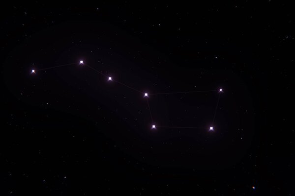 Constellation de la grande Ourse dans le ciel nocturne