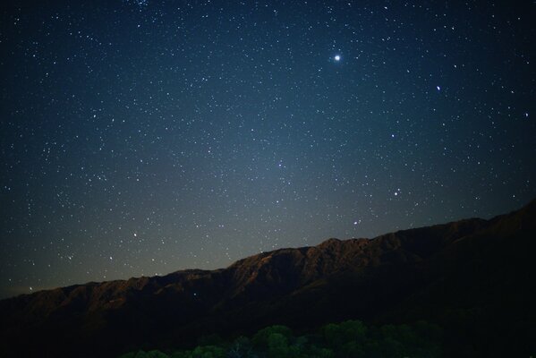 Starry sky with an image of the Milky Way