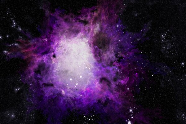 Die violette Farbpalette unserer Galaxie