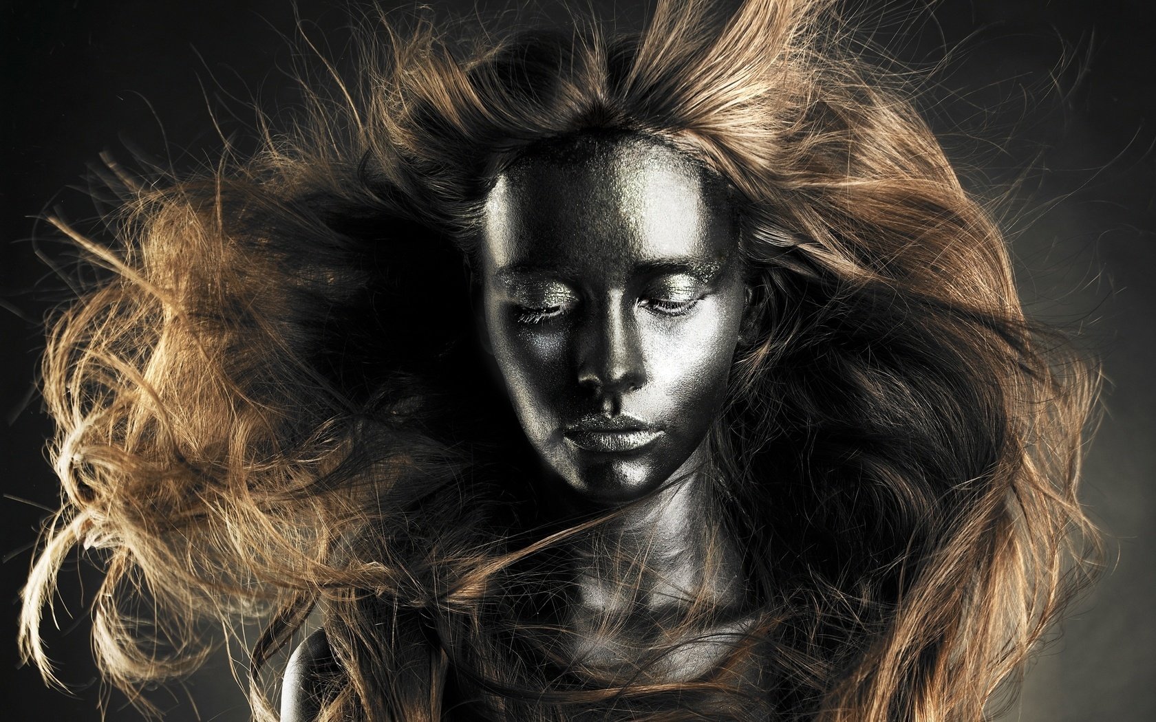 viso capelli vernice vento