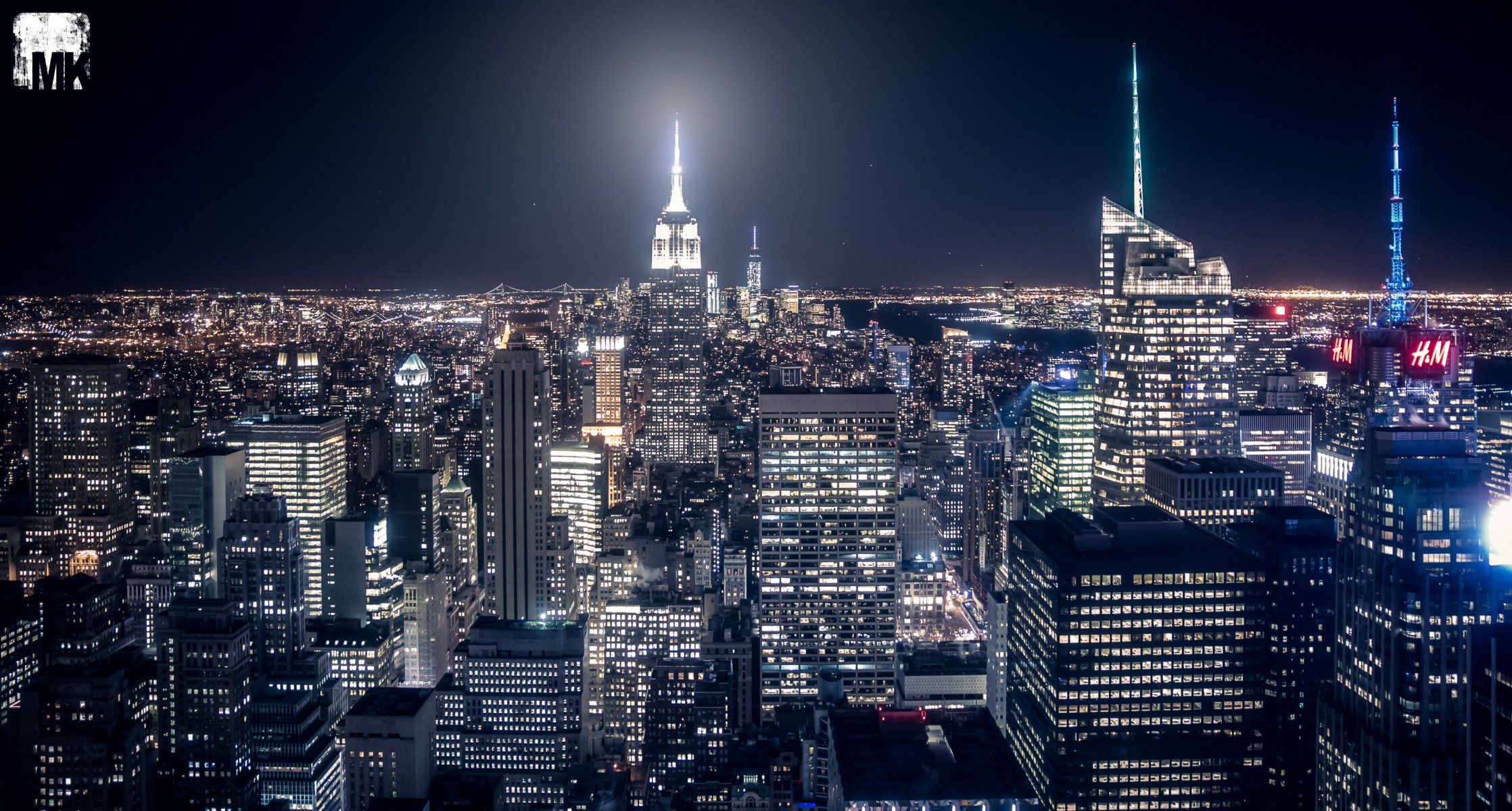stati uniti città new york manhattan rockefeller center luci notturne luce notte casa