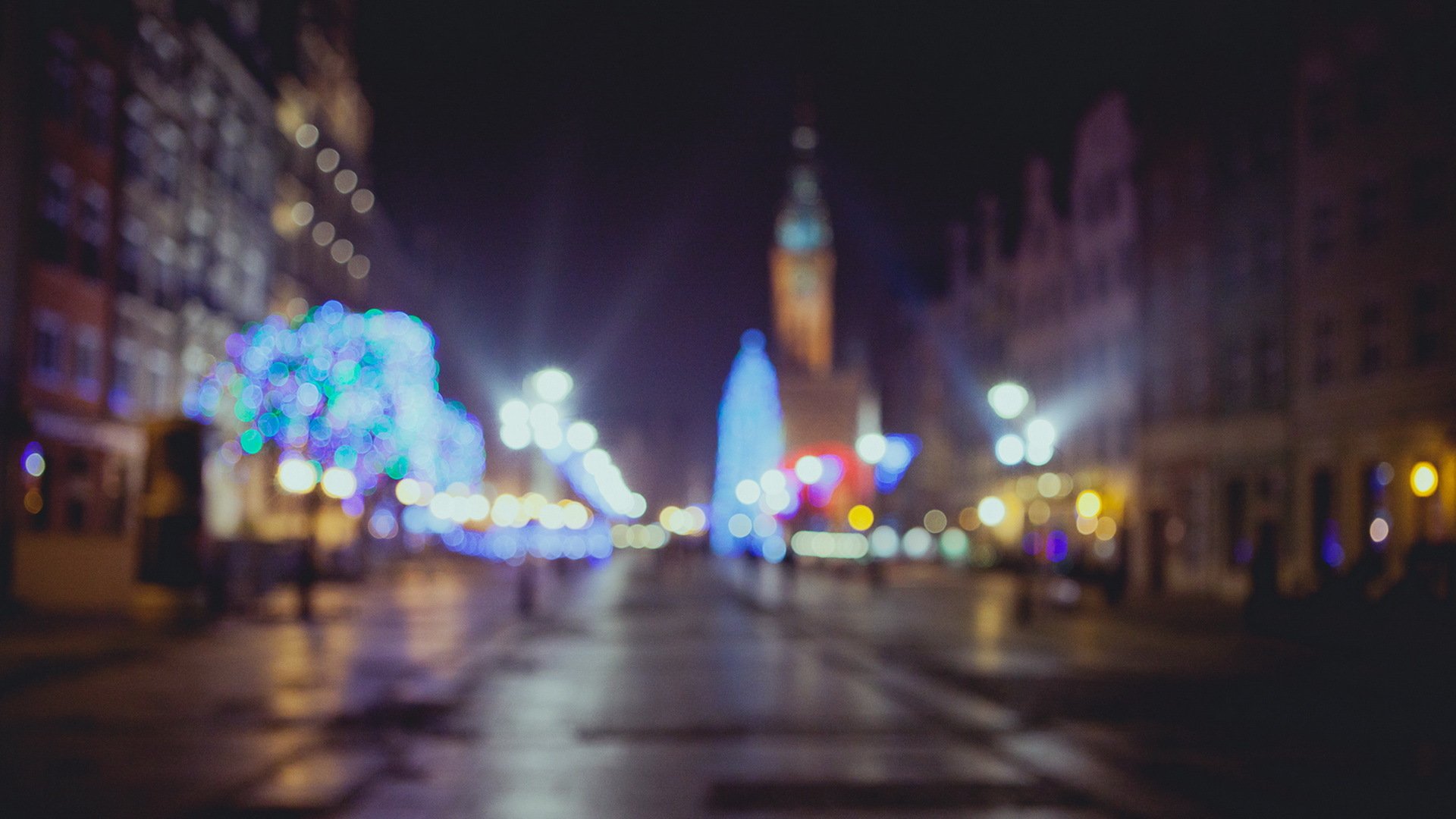 gdańsk polska boże narodzenie bokeh