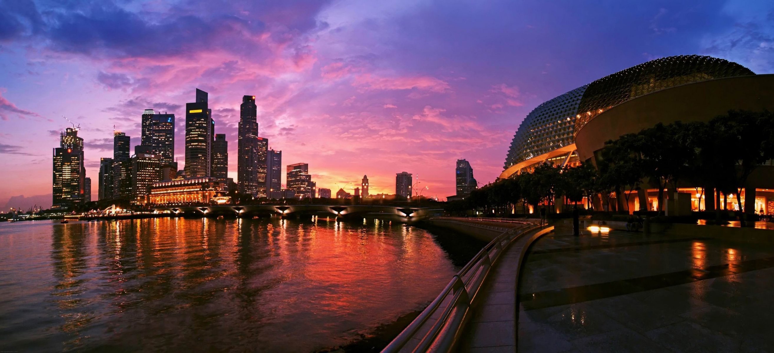 ville ville singapour naght nuit maisons gratte-ciel bâtiments