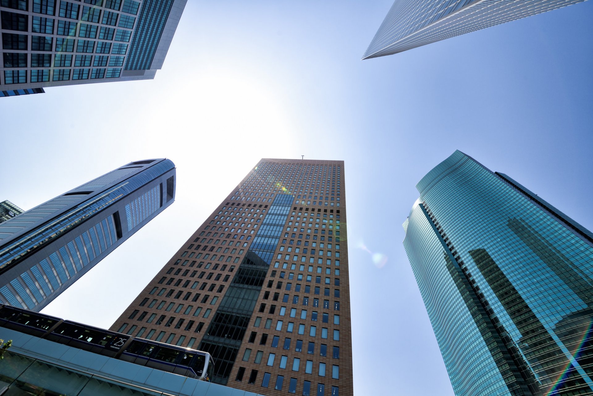 town high-rise buildings building