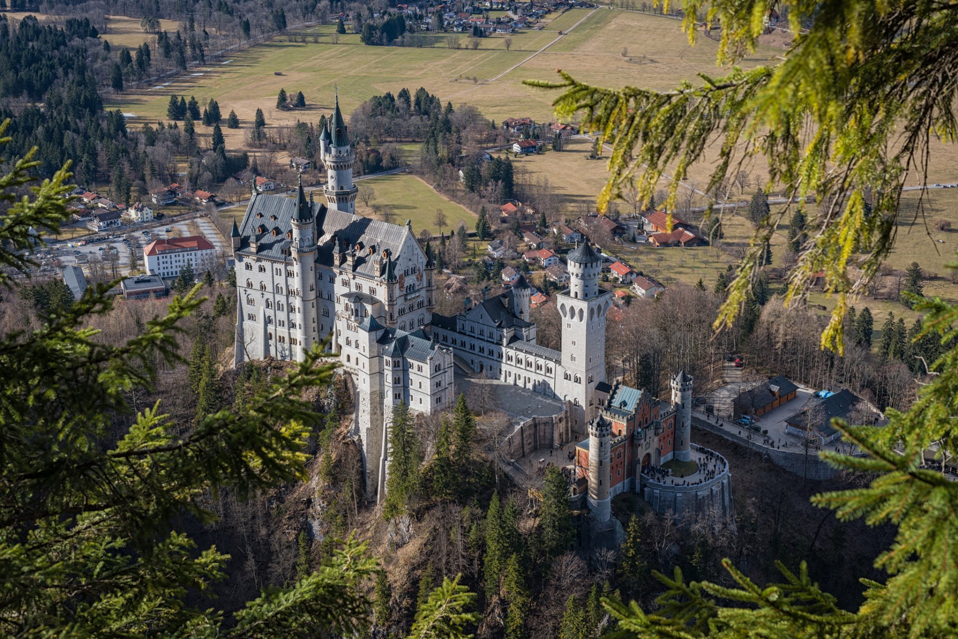 neuschwanstein bavière allemagne château panorama
