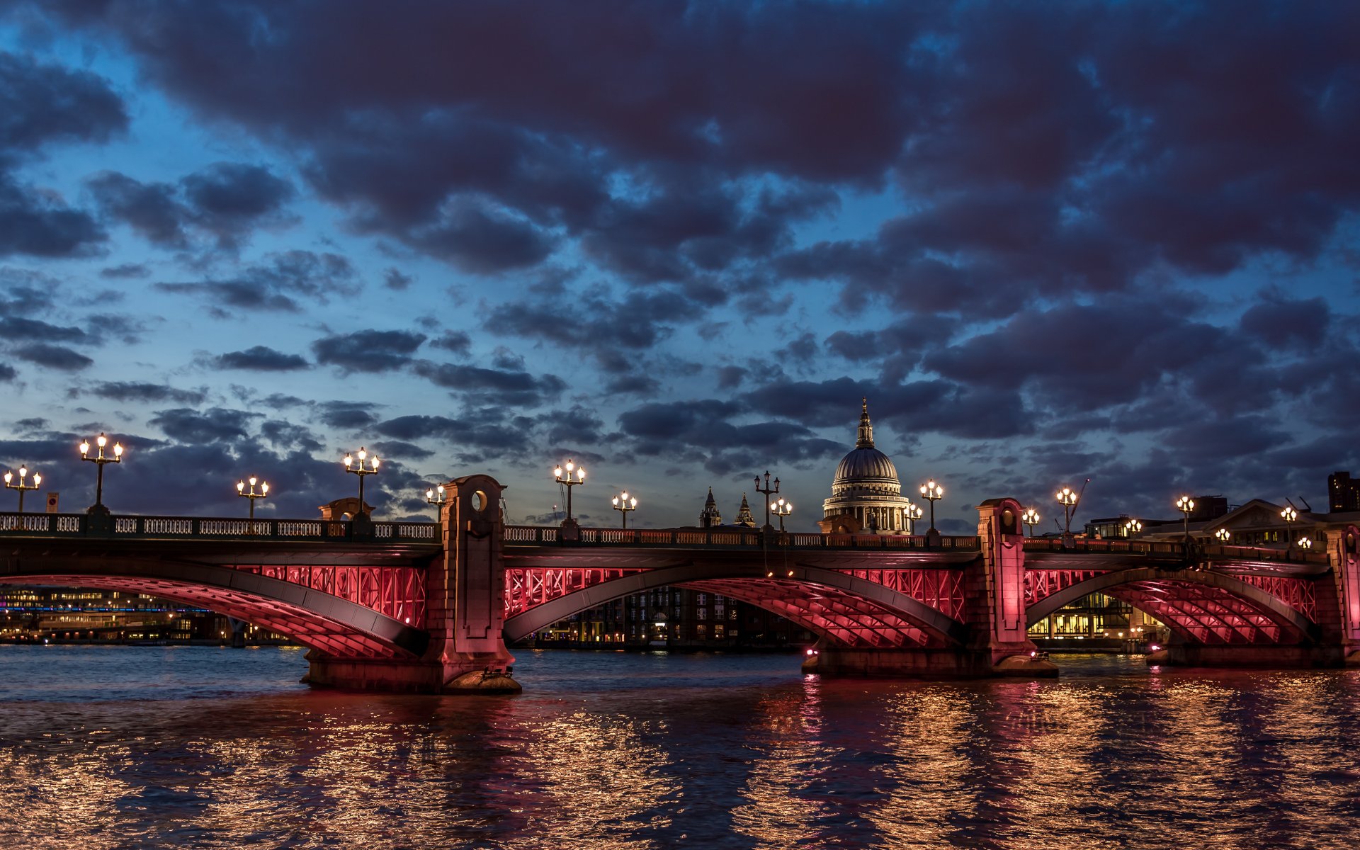 stadt brücke dämmerung themse london