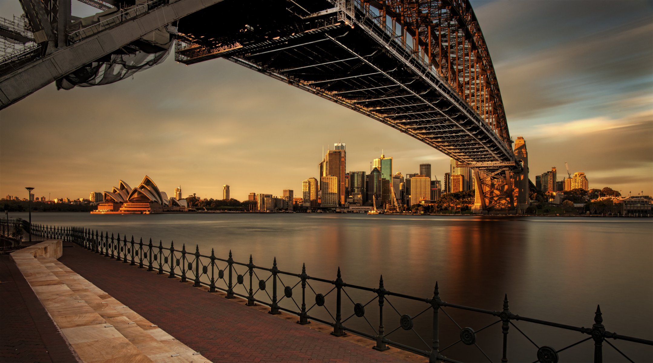 australien sydney abend sonnenuntergang