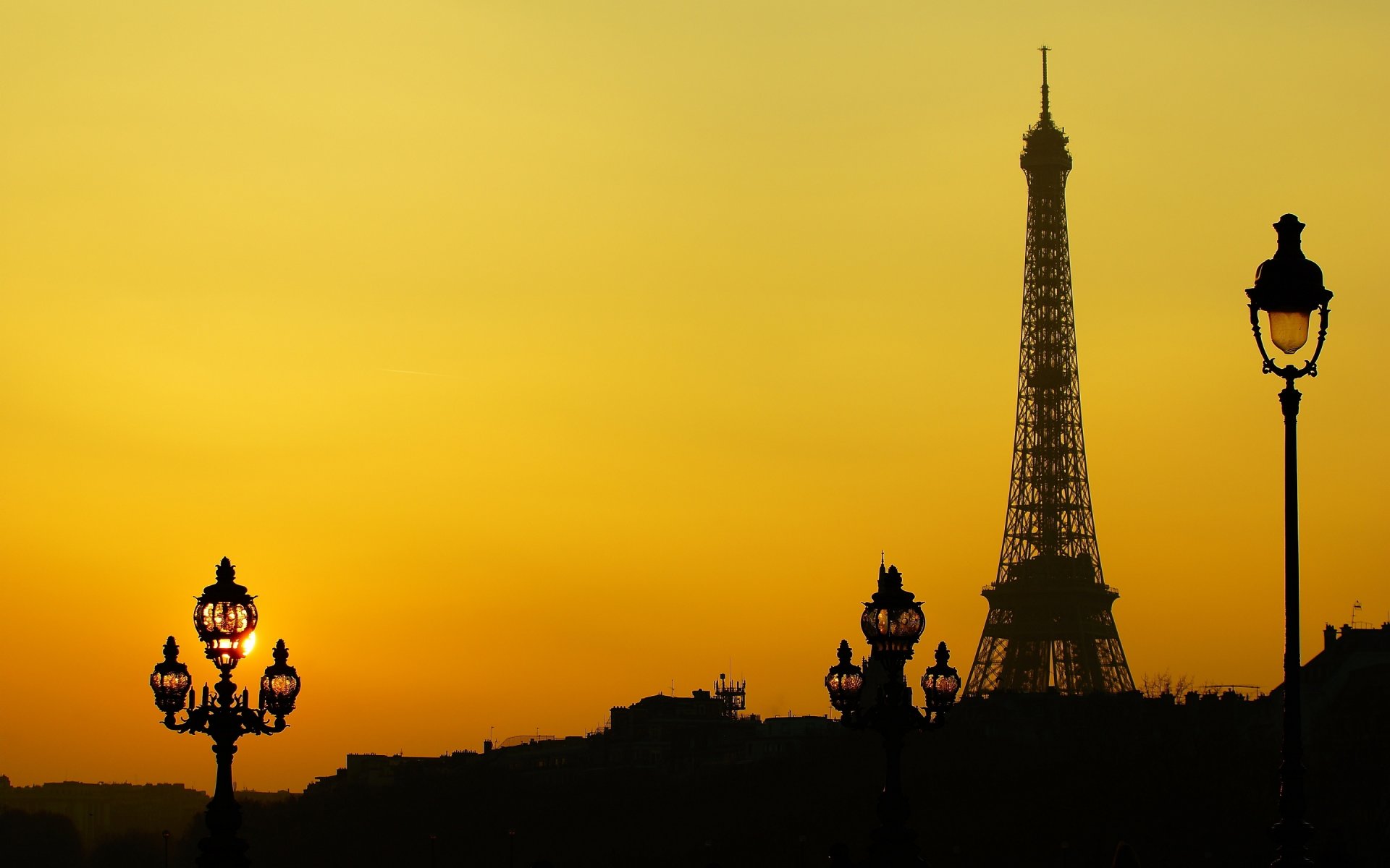 parigi francia torre lanterne silhouette