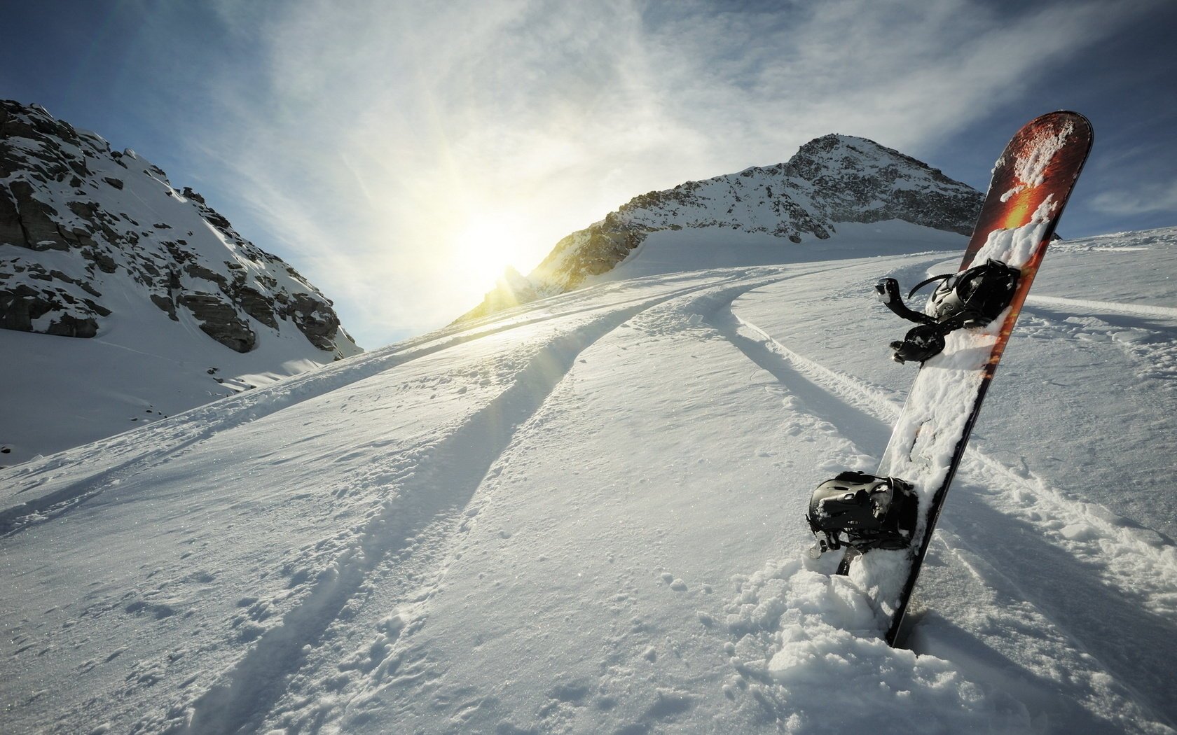 pendiente picos invierno montañas nieve