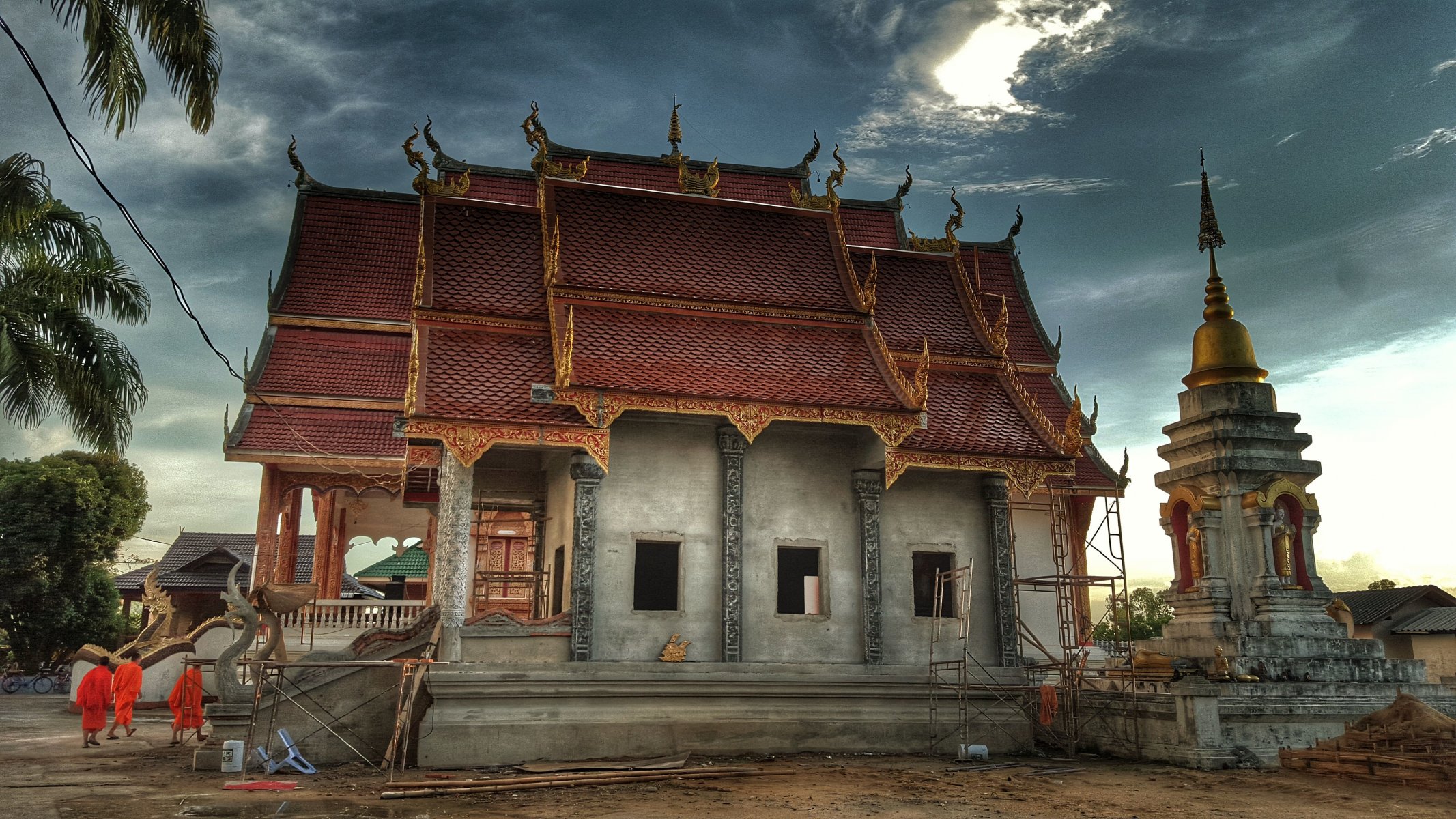 building under construction monastery oriental