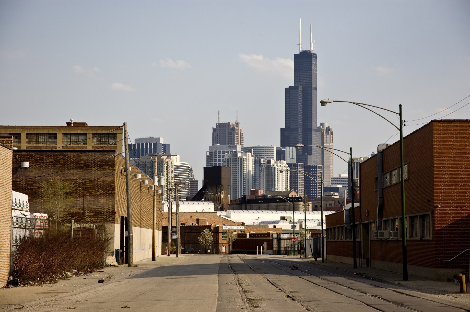 chicago amerika usa gebäude wolkenkratzer hochhäuser straße weg
