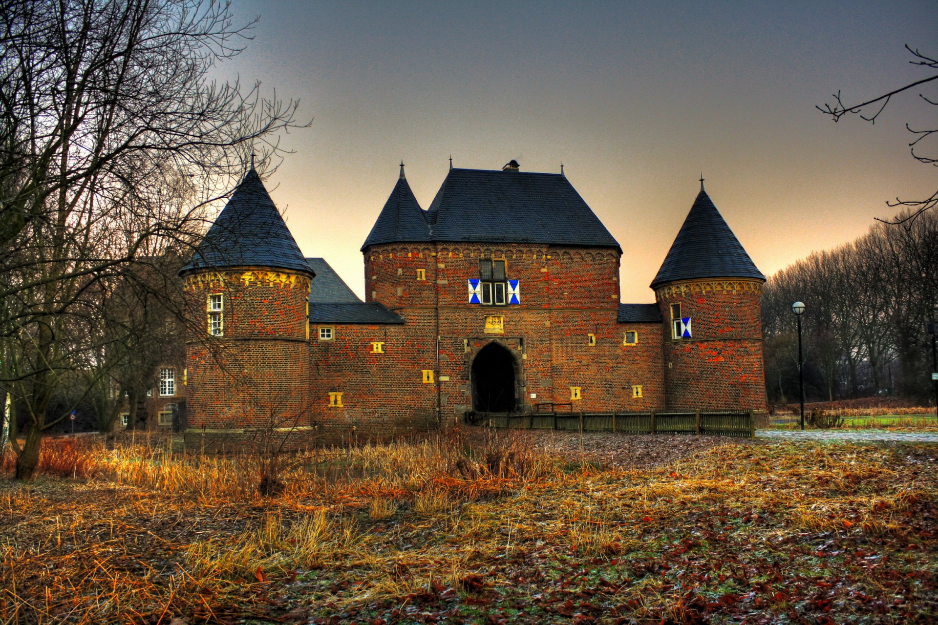 château allemagne automne burg vondern brique hdr ville photo