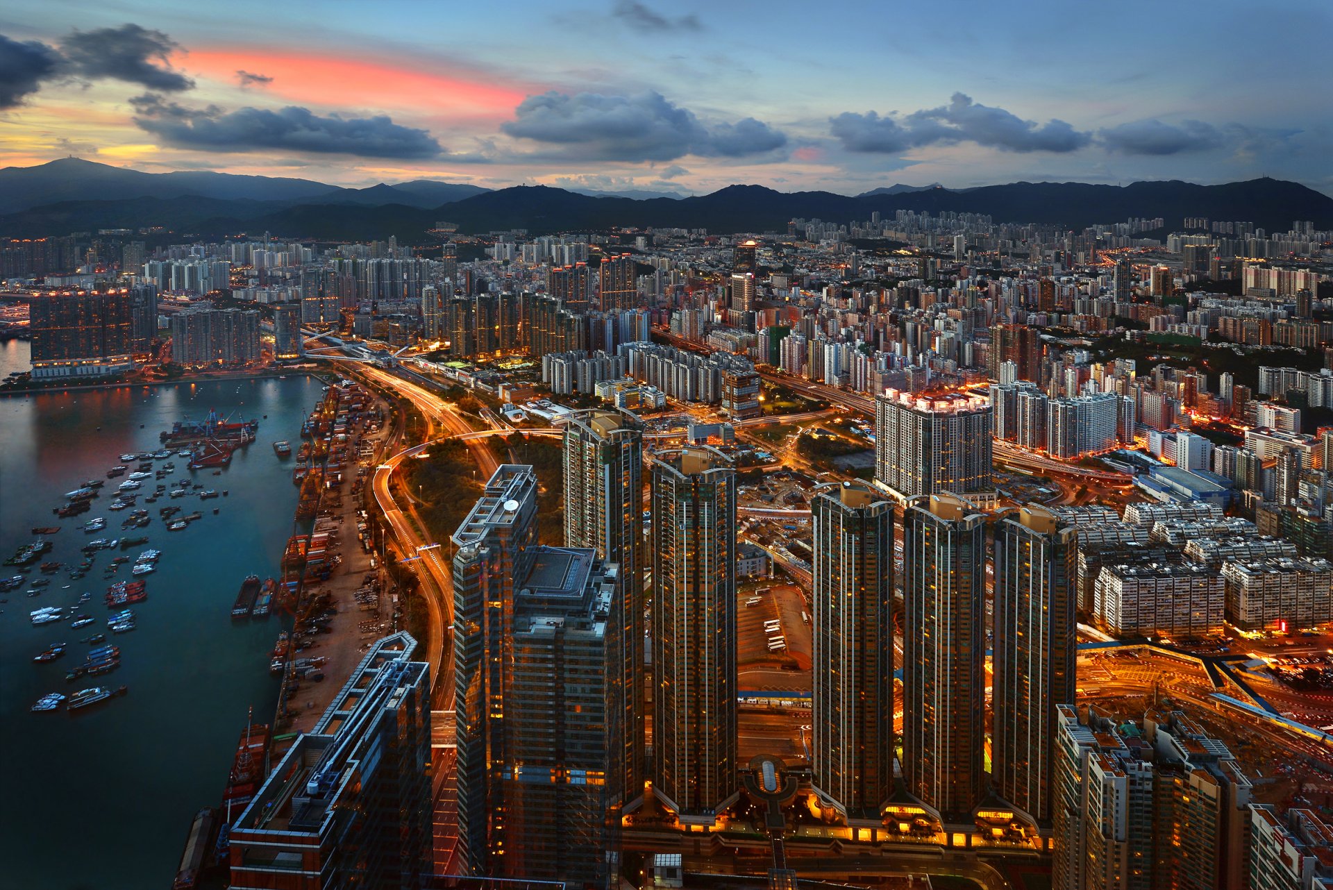 hong kong soirée lumières