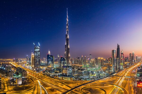 Luces de la torre Burj Khalifa de Dubai