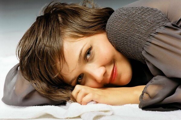 Cute little face of a prilesnaya girl maggie