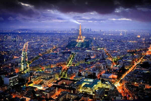 Vue aérienne de Paris