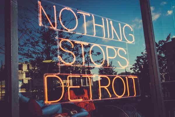 Vetrina dell Orangeria del negozio a Detroit