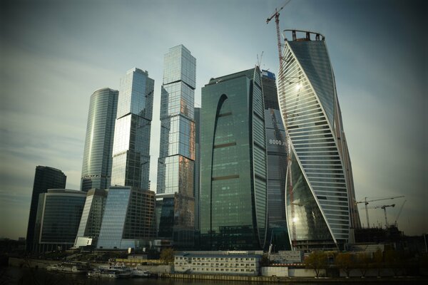 Moscú City edificios de la capital