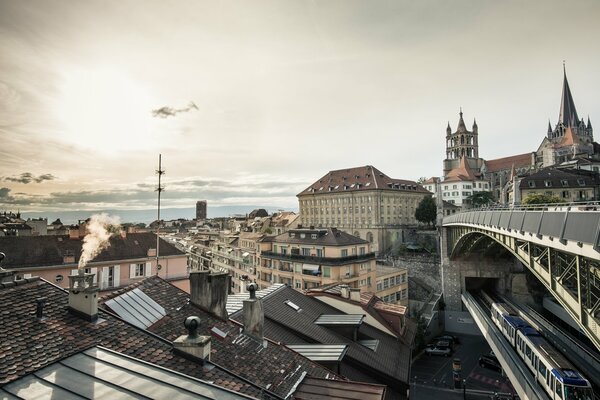 Architektur der Schweiz. Pont Bessierer. Lausanne