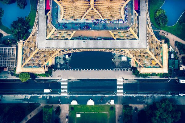 View from the observation deck of the Eiffel Tower