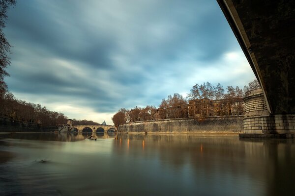 Bellissimo paesaggio Romano in autunno