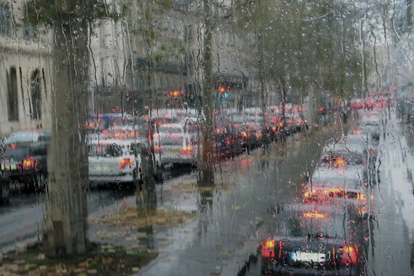 Pluie d automne à Paris