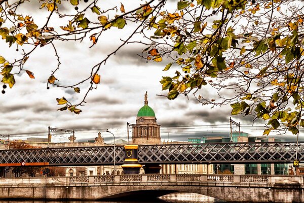 Paysage d automne de la ville de Dublin