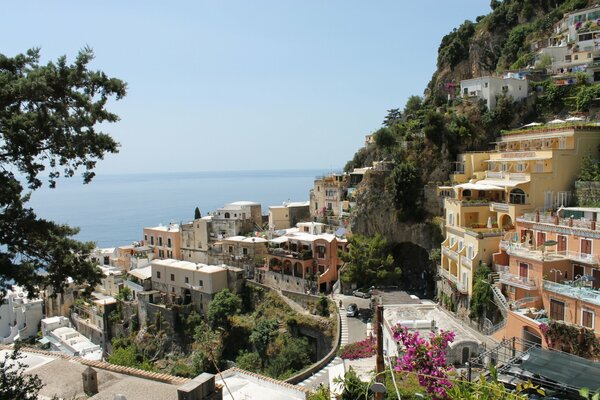 A picturesque place in the mountains and the sea