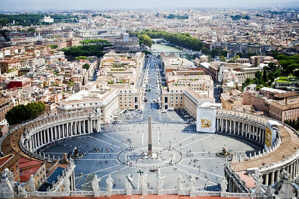 Round Square in the city of Rome